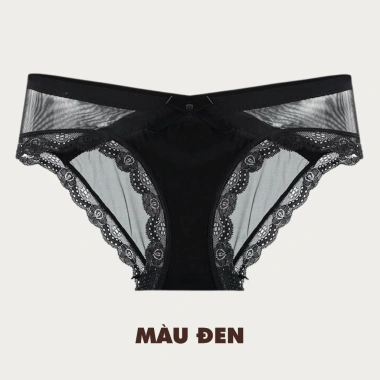 Quần Lót Ren Nữ Sexy Cạp Chéo, Chip Nơ Quyến Rũ AMYBRA L8.136 Giá 42.000đ