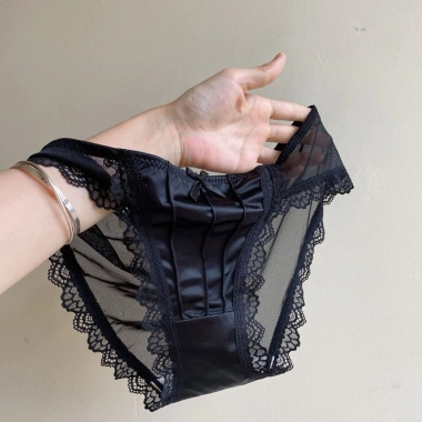 Quần Lót Satin Cổ Điển Kiểu Pháp Ren Gợi Cảm - Giá chỉ 36.209 VND 3