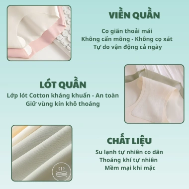 Quần Lót Su Lạnh 10A Dày Dặn, Kháng Khuẩn, Không Viền – Mặc Như Không, Giá 211.218₫ 7 Quần Lót Su Lạnh 10A Dày Dặn, Kháng Khuẩn, Không Viền – Mặc Như Không, Giá 211.218₫ 7