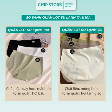 Quần Lót Su Lạnh Nữ 10A Dày Dặn Kháng Khuẩn Không Viền Mặc Như Không