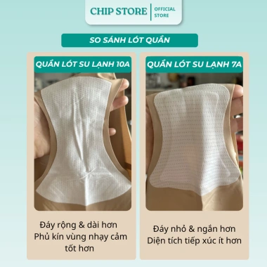 Quần Lót Su Lạnh Nữ 10A Dày Dặn Kháng Khuẩn Không Viền Mặc Như Không