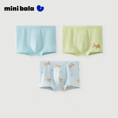 Quần Lót Trẻ Em minibala Bé Trai Cotton Thoáng Khí Không Mông Boxer 239.760 VND