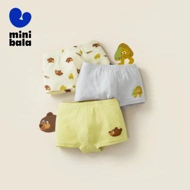 Quần Lót Trẻ Em minibala Bé Trai Cotton Thoáng Khí Không Mông Boxer 239.760 VND