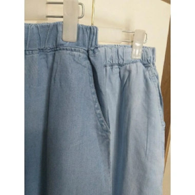 Quần Lửng Dài Ống Rộng Vải Bò Giấy Size Đại cho Bé Gái 23-47kg Giá 107.400₫