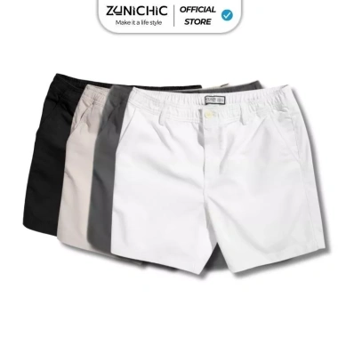 Quần Lửng Nam Đen Trắng Kem Short Lưng Chun Co Giãn Thoải Mái Trẻ Trung Giá 260k