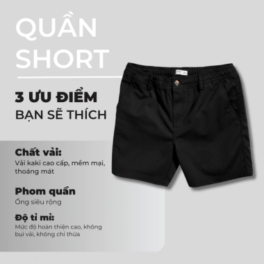 Quần Lửng Nam Đen Trắng Kem Short Lưng Chun Co Giãn Thoải Mái Trẻ Trung Giá 260k 3