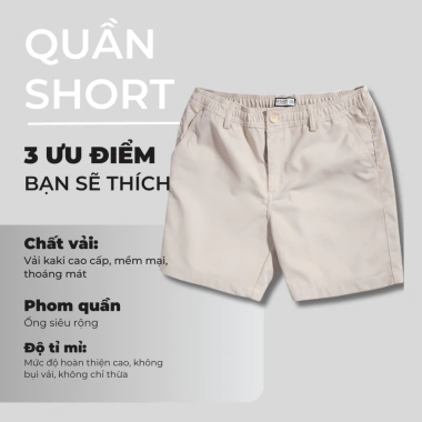 Quần Lửng Nam Đen Trắng Kem Short Lưng Chun Co Giãn Thoải Mái Trẻ Trung Giá 260k 4