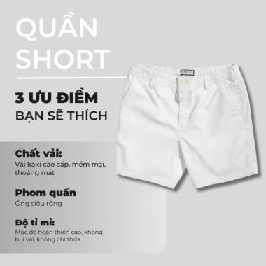 Quần Lửng Nam Đen Trắng Kem Short Lưng Chun Co Giãn Thoải Mái Trẻ Trung Giá 260k 5