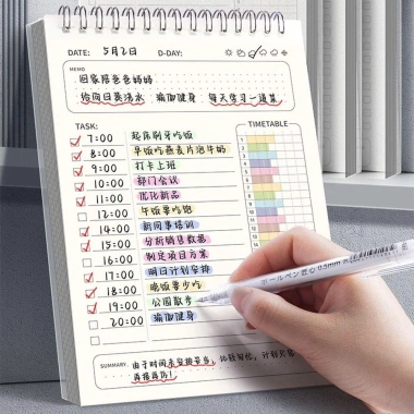 Quản lý thời gian, lịch trình sắp xếp, kế hoạch ngày Hàn Quốc, danh sách việc, kiểm tra trẻ em, lá rời – 68.688₫ 7