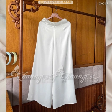 Quần mặc áo dài cách tân nữ truyền thống lụa Ngọc trai suông ống rộng thoáng mềm tiệc cưới lễ tết đẹp QAD07 4
