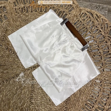 Quần mặc áo dài cách tân nữ vải lụa phi bóng, sẵn đa màu dự tiệc lễ tết 3