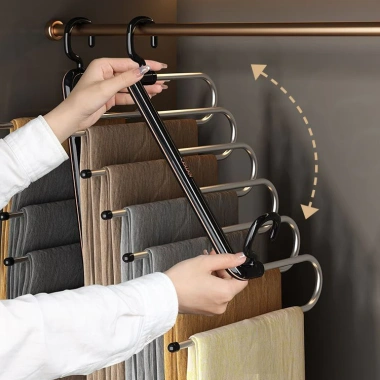 Quần Móc Treo Đa Năng Gập Lại Inox - Kẹp Quần Nhiều Lớp Tiết Kiệm Không Gian 4