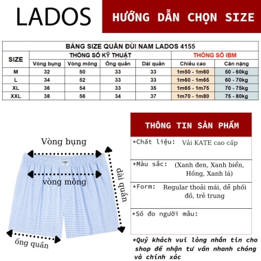 Quần nam mặc nhà LADOS-14.155 vải KATE thoáng mát họa caro - Giá chỉ 75.000₫