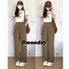Quần nâu tây choco ống rộng culottes không chun - Giá chỉ 55.000, ảnh thật video