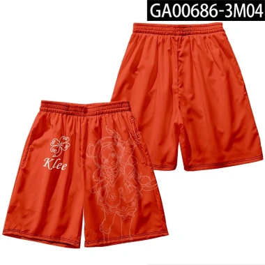 Quần ngắn nam Genshin Impact 3D Cosplay Paimon Ganyu Klee Beelzebul – Giá ưu đãi 136k 7