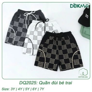 Quần Ngố Cotton Da Cá Nhiều Hoạ Tiết Bé Trai 3‑7 tuổi 12‑22kg Dokma DQ2.025/DQ2.808 Giá 109k 6