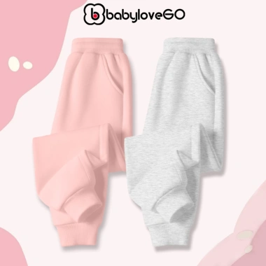 Quần nỉ dài bé BabyloveGO QN005 chất nỉ da cá thể thao thu đông giảm giá 159k 7