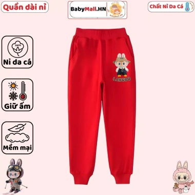 Quần Nỉ Dài Labubu CIUCIU KID cho Bé Trai & Bé Gái – Vải Da Cá Co Dãn, Mềm Mịn, Ấm, Giá chỉ 169.000₫