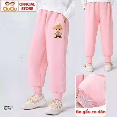 Quần Nỉ Dài Labubu CIUCIU KID cho Bé Trai & Bé Gái – Vải Da Cá Co Dãn, Mềm Mịn, Ấm, Giá chỉ 169.000₫