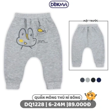 Quần nỉ mông thú bé trai 7-12kg hoạ tiết dễ thương - Dokma DQ1.228 DQ1.856 DQ2.341 Giá chỉ 89k 5