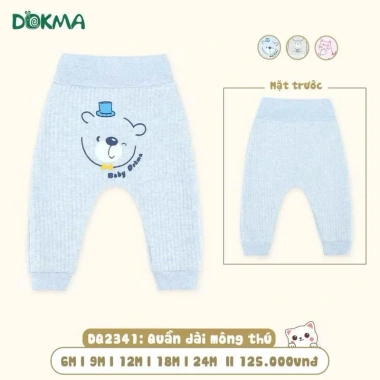 Quần nỉ mông thú bé trai 7-12kg hoạ tiết dễ thương - Dokma DQ1.228 DQ1.856 DQ2.341 Giá chỉ 89k 7