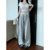Quần Nỉ Mùa Thu Ren Khâu Cao Cấp, Cổ Retro, Ống Rộng, Phong Cách Cay Màu Xám - Giá 264.600₫ 7
