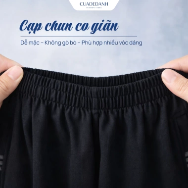 Quần nỉ ống suông cạp chun co giãn, mặc nhà thoải mái cho nam trung niên - 85.000₫ 4
