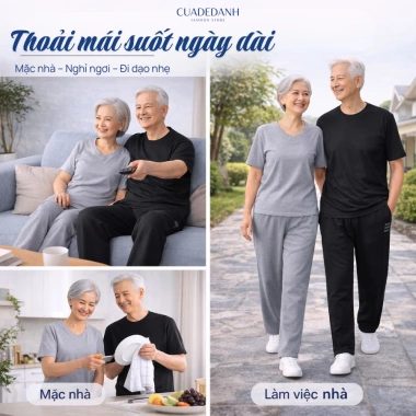 Quần nỉ ống suông cạp chun co giãn, mặc nhà thoải mái cho nam trung niên - 85.000₫ 5