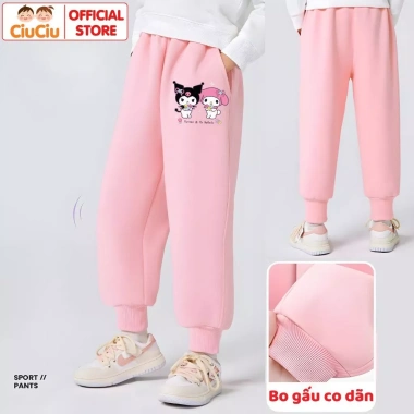 Quần Nỉ Thu Đông Kuromi Bé Gái CIUCIU KID Vải Nỉ Da Cá Mềm Ấm Size 9‑35kg Giá 169k