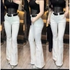 Quần ống loe dài nữ lưng cao co dãn kiểu lai cuốn thời trang Giảm giá 239k