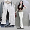 Quần ống loe dài nữ lưng cao co dãn kiểu lai cuốn thời trang Giảm giá 239k 6
