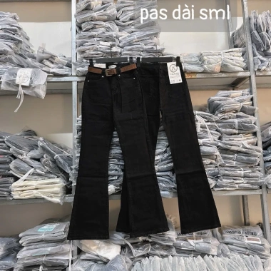 Quần ống loe dài nữ lưng cao co dãn kiểu lai cuốn thời trang Giảm giá 239k