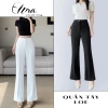 Quần ống loe nữ cạp cao 2 cúc vải co giãn dài siêu tôn dáng đẹp Giá 125.996 VND