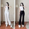 Quần ống loe nữ cạp cao 2 cúc vải co giãn dài siêu tôn dáng đẹp Giá 125.996 VND 3