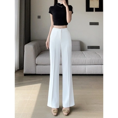 Quần ống loe nữ cạp cao 2 cúc vải co giãn dài siêu tôn dáng đẹp Giá 125.996 VND 6