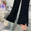 Quần ống loe nữ cạp cao 2 cúc vải co giãn dài siêu tôn dáng đẹp Giá 125.996 VND 7