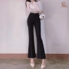 Quần ống loe nữ cạp cao 2 cúc vải co giãn dài siêu tôn dáng đẹp Giá 125.996 VND 8