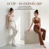 Quần ống loe nữ yoga cạp cao thun lạnh co giãn thấm hút mồ hôi tập tại nhà 5