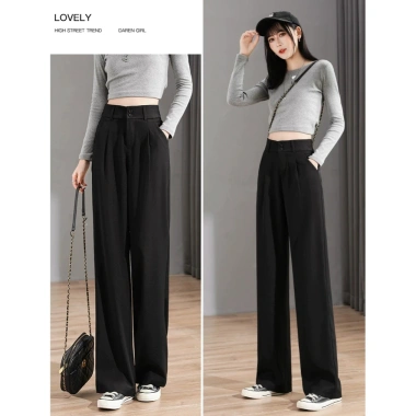 Quần ống rộng 2 khuy lưng, chun cao tôn dáng Siêu hot TD28 giảm giá 117k