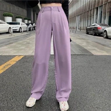 Quần ống rộng dài MIUMIU nữ công sở Đen Tím Trắng Nâu giá 119k giảm từ 144k