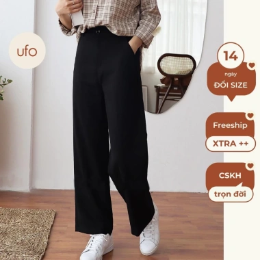 Quần ống rộng dáng suông dài - Straight Trousers ufo.thebasic giảm giá 268.400₫