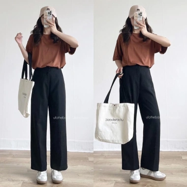 Quần ống rộng dáng suông dài - Straight Trousers ufo.thebasic giảm giá 268.400₫