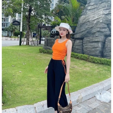 Quần ống rộng đũi cạp chun màu cá tính, siêu thoải mái, chỉ 90.000đ 7