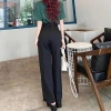 Quần ống rộng nữ cạp cao 1,2 khuy dọc, vải chất tuyết mưa hàn, túi tiện Giá chỉ 145.000₫ 3