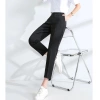 Quần ống rộng nữ cạp cao baggy, bo gấu 1‑3 khuy, vải tuyết mưa hàn: Đi học & đi làm
