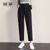 Quần ống rộng nữ cạp cao baggy, bo gấu 1‑3 khuy, vải tuyết mưa hàn: Đi học & đi làm 6