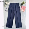Quần ống rộng nữ cạp cao xanh đen dáng dài 1 khuy thích hợp đi học làm du lịch biển giá 73.000₫ 9