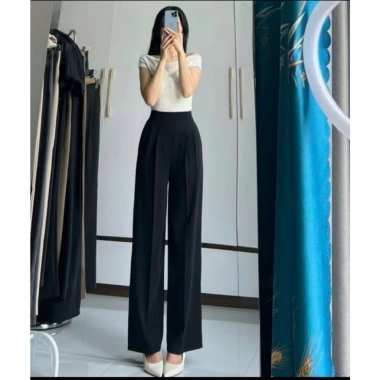 Quần ống rộng nữ cạp liền lưng cao vải GOLD NHẬT, khóa sườn - Giá ưu đãi 128k 6 Quần ống rộng nữ cạp liền lưng cao vải GOLD NHẬT, khóa sườn - Giá ưu đãi 128k 6