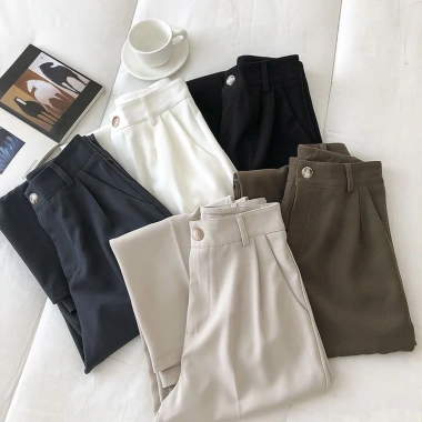 Quần ống rộng nữ Ruby Gold công sở, culottes dài khuy cạp cao, siêu xinh 118k 3 Quần ống rộng nữ Ruby Gold công sở, culottes dài khuy cạp cao, siêu xinh 118k 3