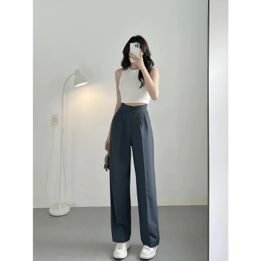 Quần ống rộng nữ Ruby Gold công sở, culottes dài khuy cạp cao, siêu xinh 118k 8 Quần ống rộng nữ Ruby Gold công sở, culottes dài khuy cạp cao, siêu xinh 118k 8